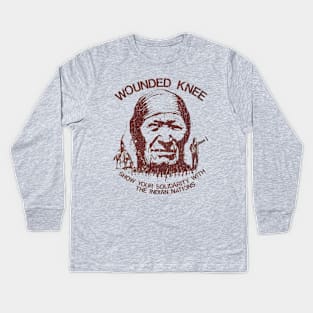 Wounded Knee 1890 - 1990 Vintage Kids Long Sleeve T-Shirt